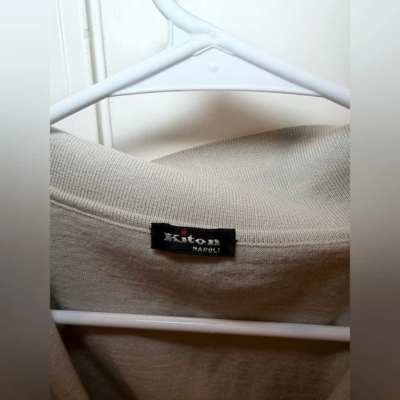 Kiton Cotton Polo in Beige Size XXXL - Picture 3 of 6